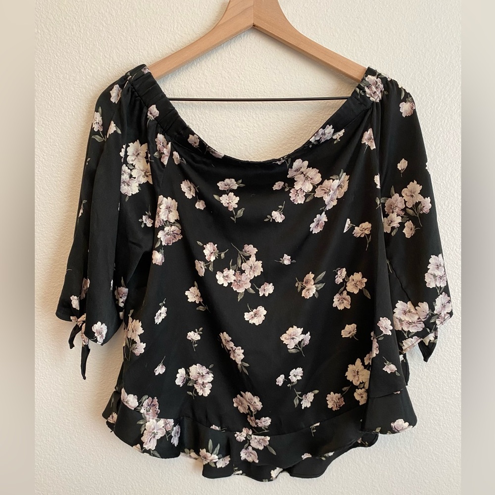 Olivia Grey Off The Shoulder Blouse